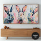 Three Easter Bunnies Abstract TV Art | Instant Digital Download preview