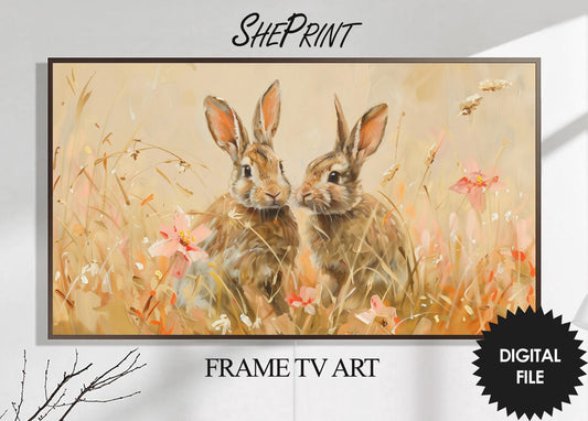 Frame TV Art Easter Bunnies preview on samsung frame tv
