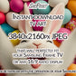 Easter Eggs Pile and Happy Bunny Frame TV Art |  Digital Download close up view