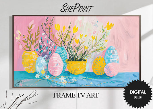Frame TV Art Easter Still Life Pastel Colors preview on Samsung Frame Tv