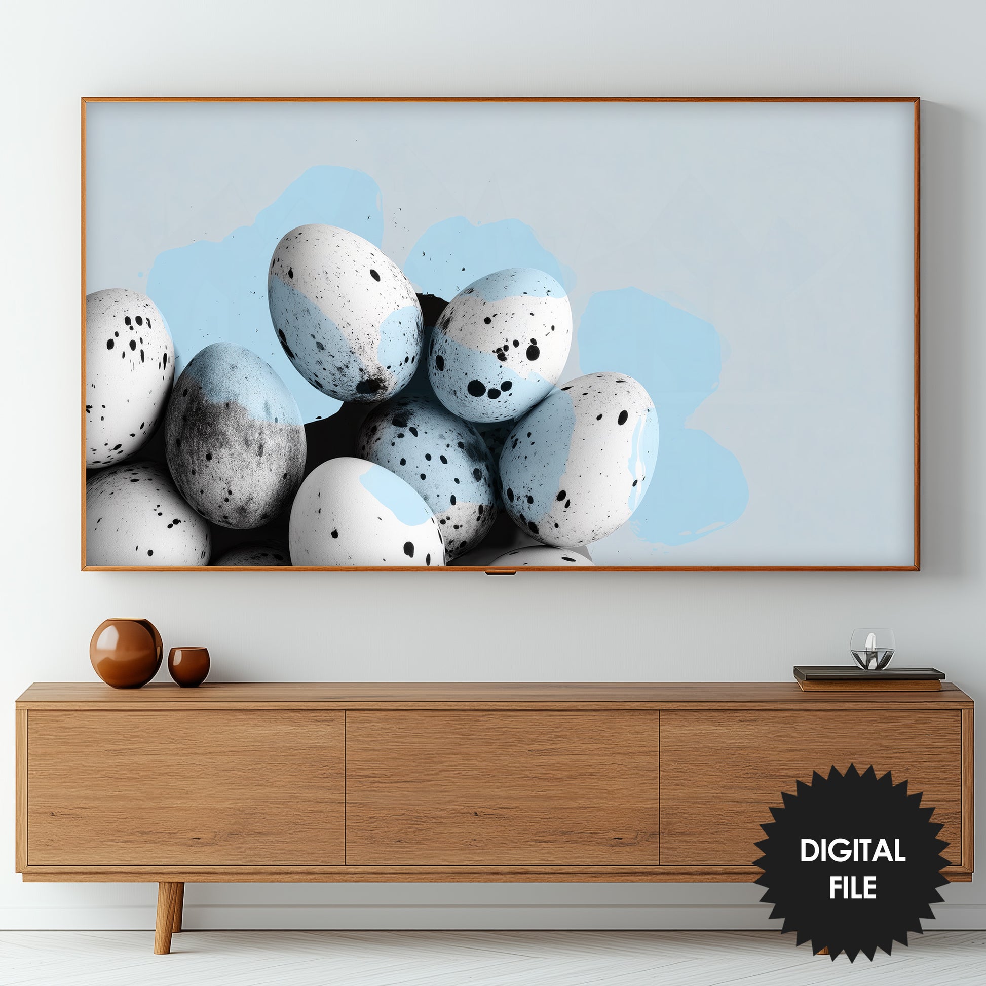 Easter Eggs Frame TV Art | Modern Abstract | Instant Digital Download preview