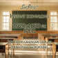 Zoom Background For Teachers, Empty Vintage Classroom full image blur version preview