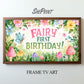 Fairy First Birthday TV Art For Kids | Happy Birthday Backdrop | Instant Download