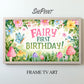 Fairy First Birthday TV Art For Kids | Happy Birthday Backdrop | Instant Download preview