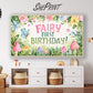 Fairy First Birthday TV Art For Kids | Happy Birthday Backdrop | Instant Download preview in kids room
