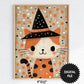 Halloween Wall Art For Kids, Set of 3 Prints, Cute Cat print preview