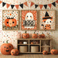 Halloween Wall Art For Kids, Set of 3 Prints, Cute Ghost, Pumpkin and Cat, preview in kids room