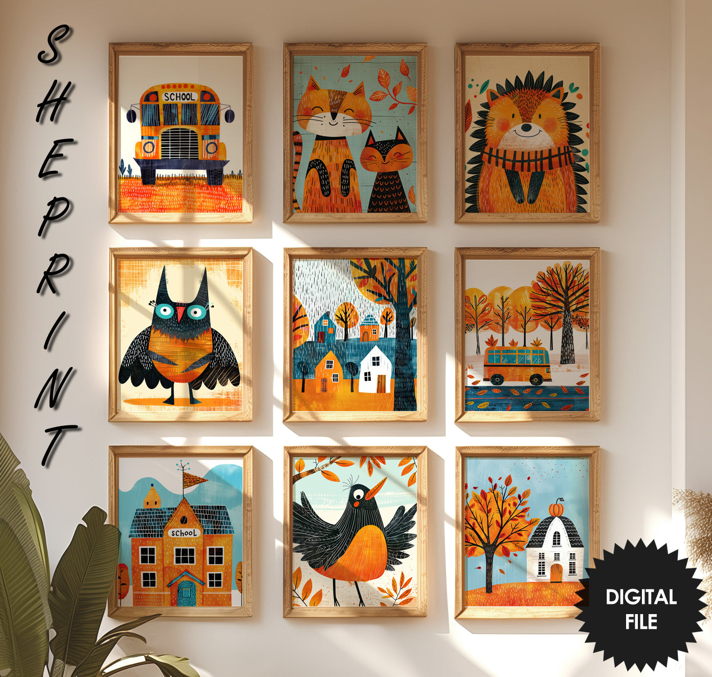 Fall Wall Art For Kids, 9 Back To School Prints For Kids Preview