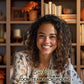 Fall Zoom Background: Autumn Home Office Bookcase Backdrop blur