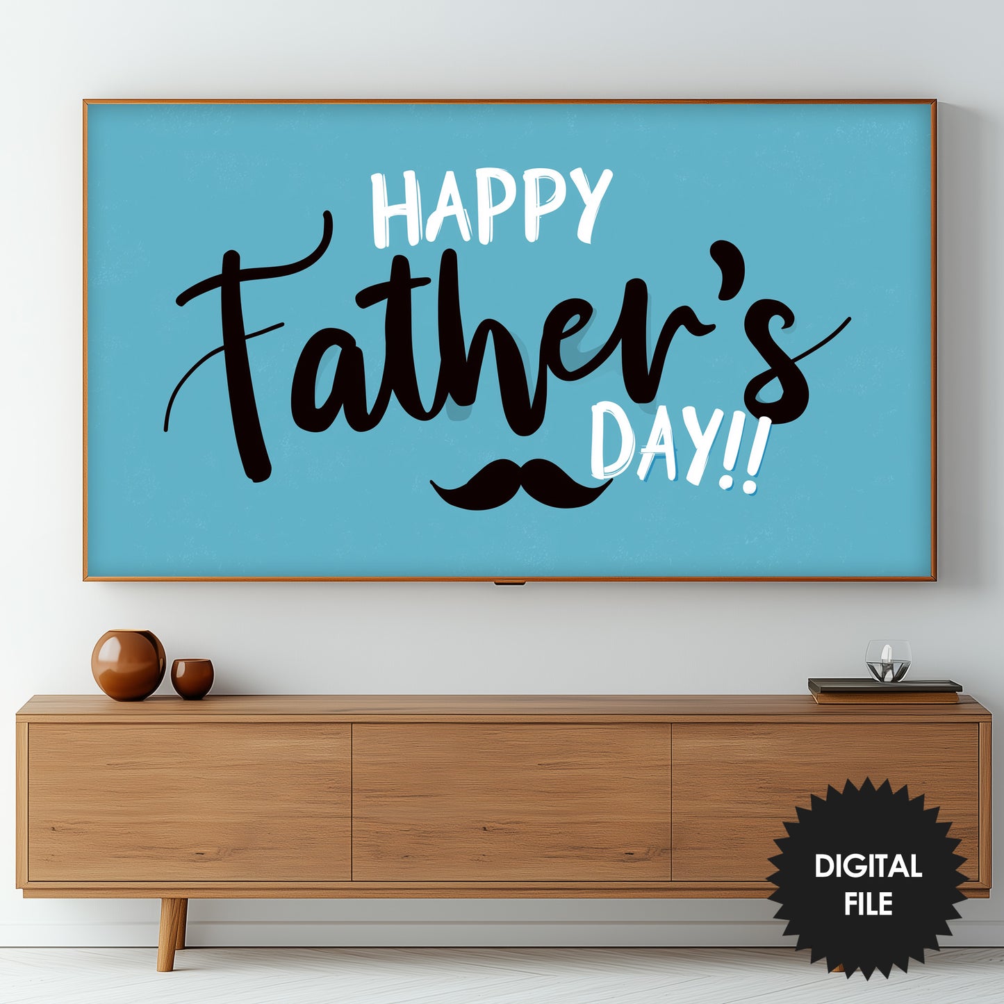 Happy Father’s Day Frame TV Art | Modern Dad Quote Digital Download | Samsung Frame TV Art | Father’s Day TV Decor preview on screen
