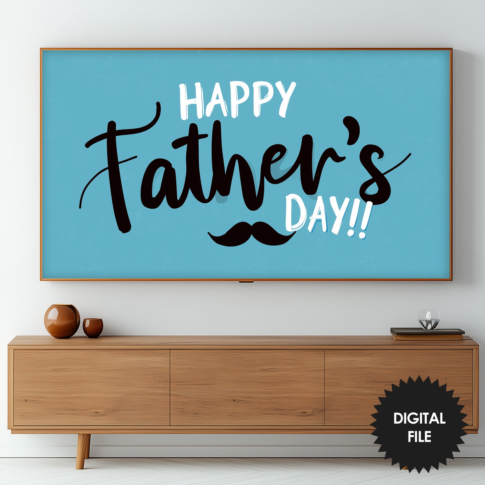 Happy Father’s Day Frame TV Art | Modern Dad Quote Digital Download | Samsung Frame TV Art | Father’s Day TV Decor preview on screen