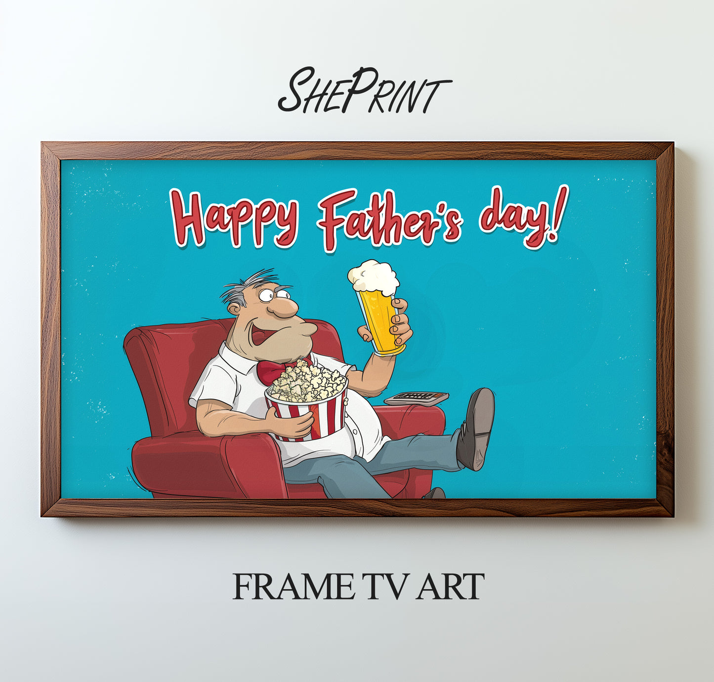 Funny Father’s Day Frame TV Art | Relaxing Dad Banner for Samsung Frame TV | Humorous Father’s Day Digital Download
