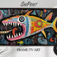 Samsung Frame TV Art | Fish Art Brut | Outsider Art | Digital TV Art preview