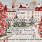 Folk Christmas Frame TV Art | Digital Painting | Instant Download | close up view