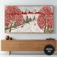 Folk Christmas Frame TV Art | Digital Painting | Instant Download | preview