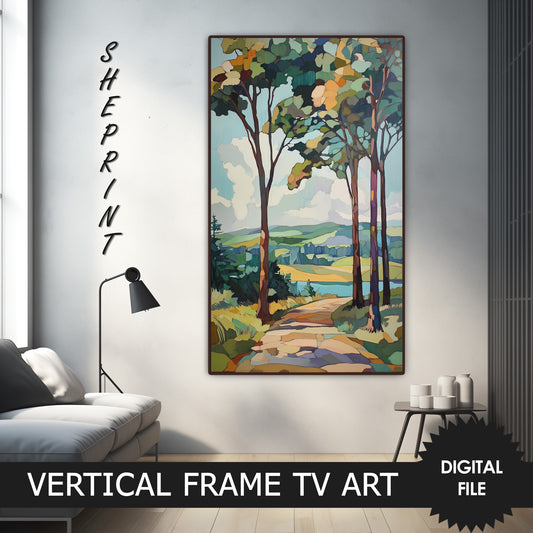 Samsung Vertical Frame TV Art, Fragmented Landscape Painting preview