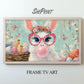 Funny Easter Bunny Frame TV Art | Glasses and Bubble Gum | Instant Digital Download