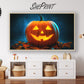 Samsung Frame TV Art, Giant Orange Halloween Pumpkin preview in kids room