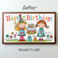 Birthday Doodle Girls Drawing TV Art | Kids Birthday Display | Instant Digital Download preview 2