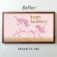 Birthday Frame TV Art For Kids | Happy Birthday Glitter Unicorn | Birthday Party Decor | Digital TV Art | Instant Download 