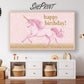 Birthday Frame TV Art For Kids | Happy Birthday Glitter Unicorn | Birthday Party Decor, preview in kids room