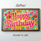 Groovy Retro 70s 80s Birthday Frame TV Art | Birthday Party Decor | Digital Download