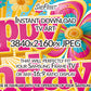 Groovy Retro 70s Birthday Frame TV Art | Birthday Party Decor | Digital Download close up view
