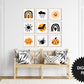 Halloween Wall Art Printable, Set of 9, Kids Room Halloween Print, Nursery Wall Art, Boho Halloween Print, Halloween Posters For Kids