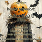 Samsung Vertical Frame TV Art, Halloween Scarecrow and Bats TV Art close up view