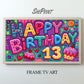 Happy 13th Birthday TV Art | Birthday Party Backdrop for 13 Years Old | Digital Download preview on screen