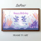 Frame TV Art For Kids | Axolotl Themed Birthday Party Decor | Axolotl Drawing, preview on screen