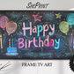 Samsung Frame TV Art For Kids | Happy Birthday Written on School Board preview on wall mounted tv