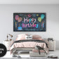 Samsung Frame TV Art For Kids | Happy Birthday Written on School Board preview in kids bedroom