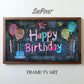 Samsung Frame TV Art For Kids | Happy Birthday Written on School Board | Digital TV Art | 3840 x 2160 pixels JPEG | Instant Download
