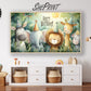 Frame TV Art: Happy Birthday Jungle Theme Party preview in kids room
