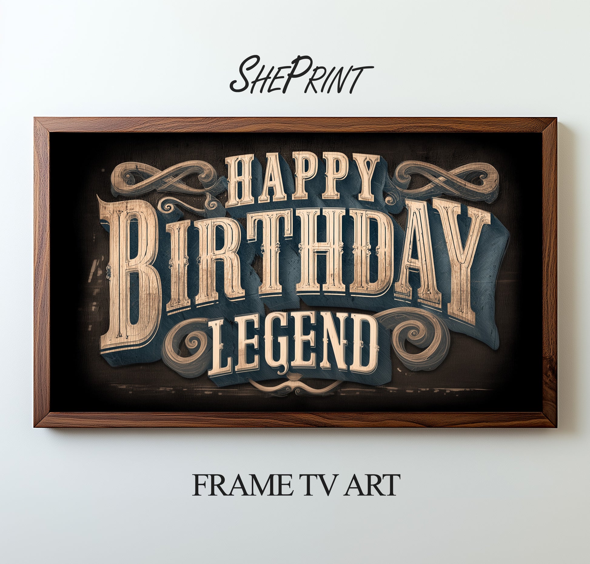  Happy Birthday Legend Victorian Sign TV Art preview