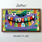 Funny Monster Birthday Frame TV Art For Kids | Happy Birthday Party Banner | Instant Download
