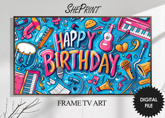 Frame TV Art | Happy Birthday Music Theme For Kids preview on Samsung Frame Tv