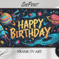 Frame TV Art For Kids | Happy Birthday Space Themed Party | Digital TV Art | 3840 x 2160 pixels JPEG | Instant Download