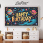 Frame TV Art For Kids | Happy Birthday Space Themed Party | Digital TV Art | 3840 x 2160 pixels JPEG | Instant Download