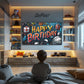 Frame TV Art | Happy Birthday Sports Theme For Boys preview in kids room