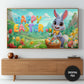 Happy Easter Frame TV Art For Kids | Instant Digital Download preview in living room