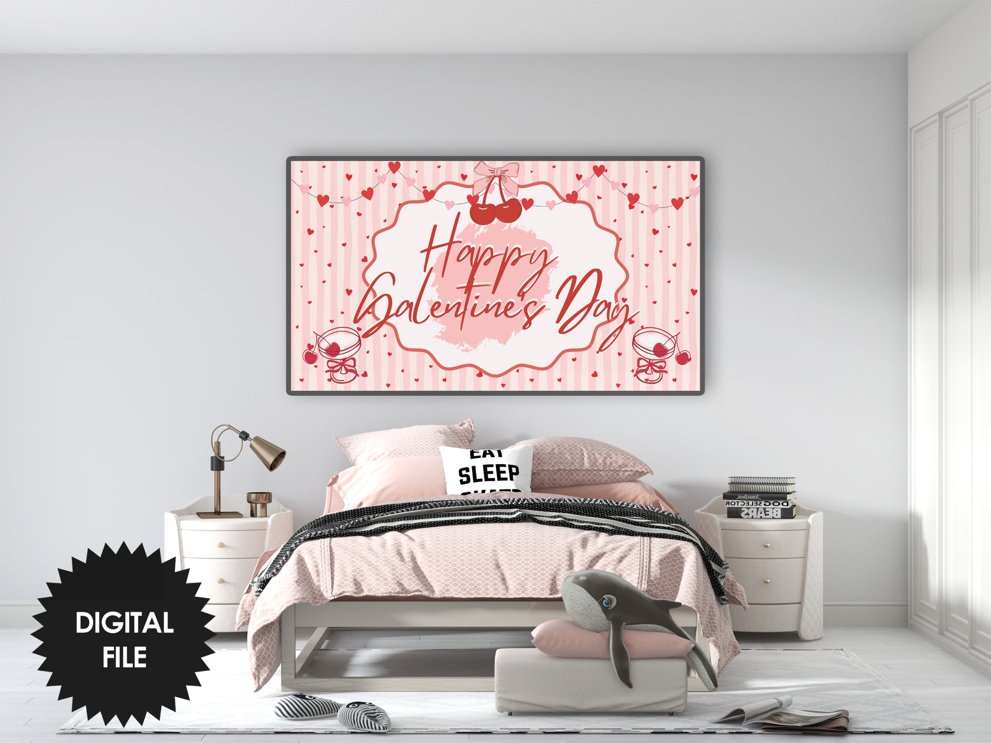 Galentine's Day TV Art For Girls | Samsung Frame Banner preview 3