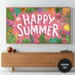 Happy Summer TV Banner | Frame TV Art | Hello Summer | Digital Download preview