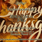 Samsung Frame TV Art Happy Thanksgiving close up view
