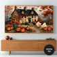 Cute Halloween Haunted House TV Art, Cozy Autumn Home Decor | Digital Download preview