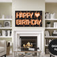 Birthday Frame TV Art, Happy Birthday Bronze Foil Balloons preview in modern living room