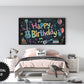 Samsung Frame TV Art For Kids | Music Themed | Happy Birthday Written on School Board  preview in teen room