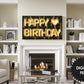 Birthday Frame TV Art, Happy Birthday Gold Foil Balloons preview in modern living room