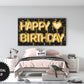 Birthday Frame TV Art, Happy Birthday Gold Foil Balloons preview in modern bedroom